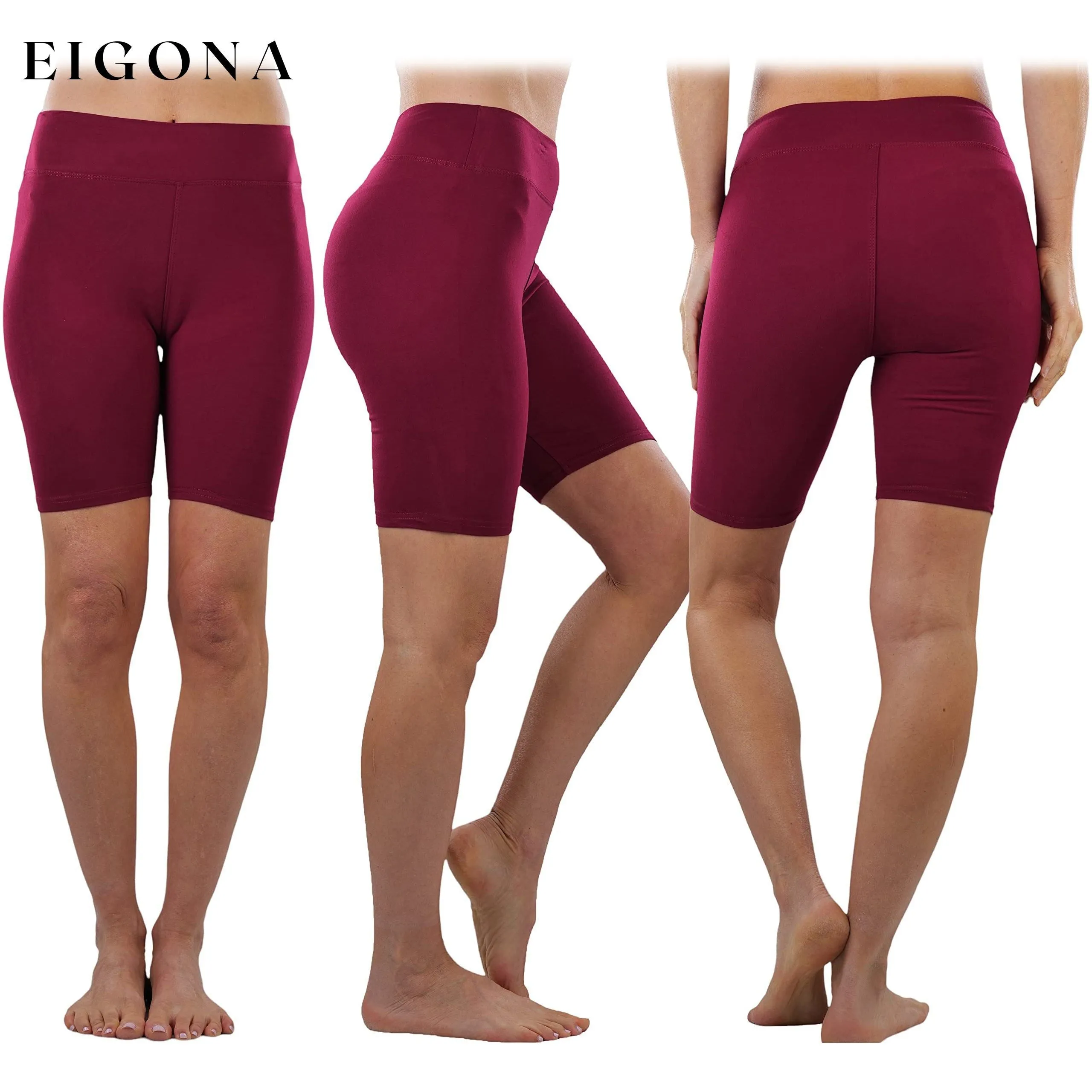 4-Pack: Women's Mid Thigh Length High Waisted Stretchy Microfiber Leggings