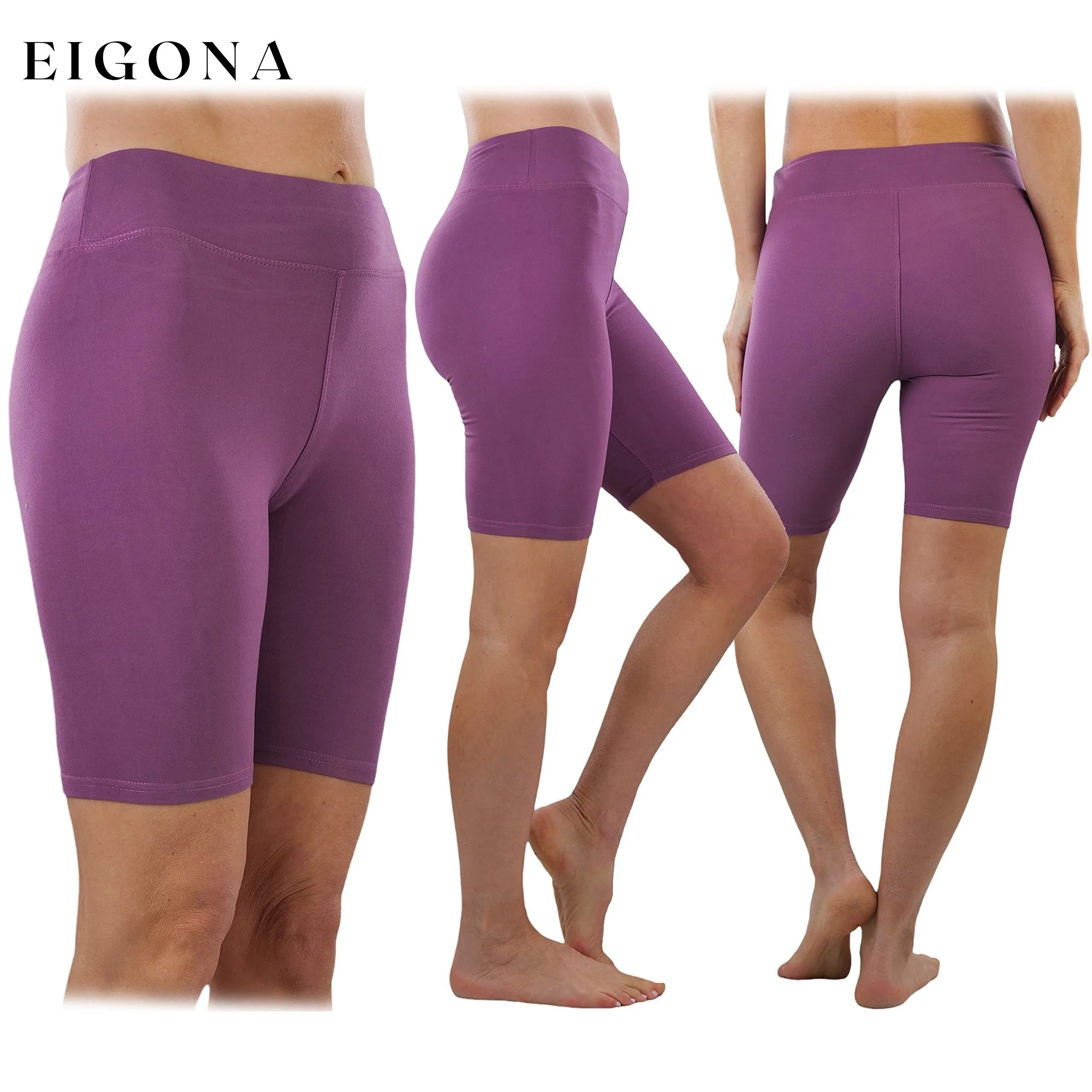 4-Pack: Women's Mid Thigh Length High Waisted Stretchy Microfiber Leggings