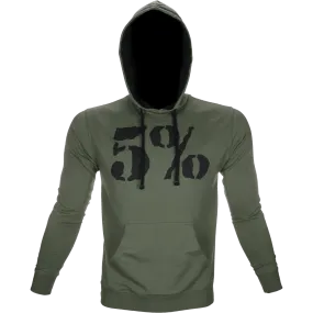 5% Military Green Pullover Hoodie