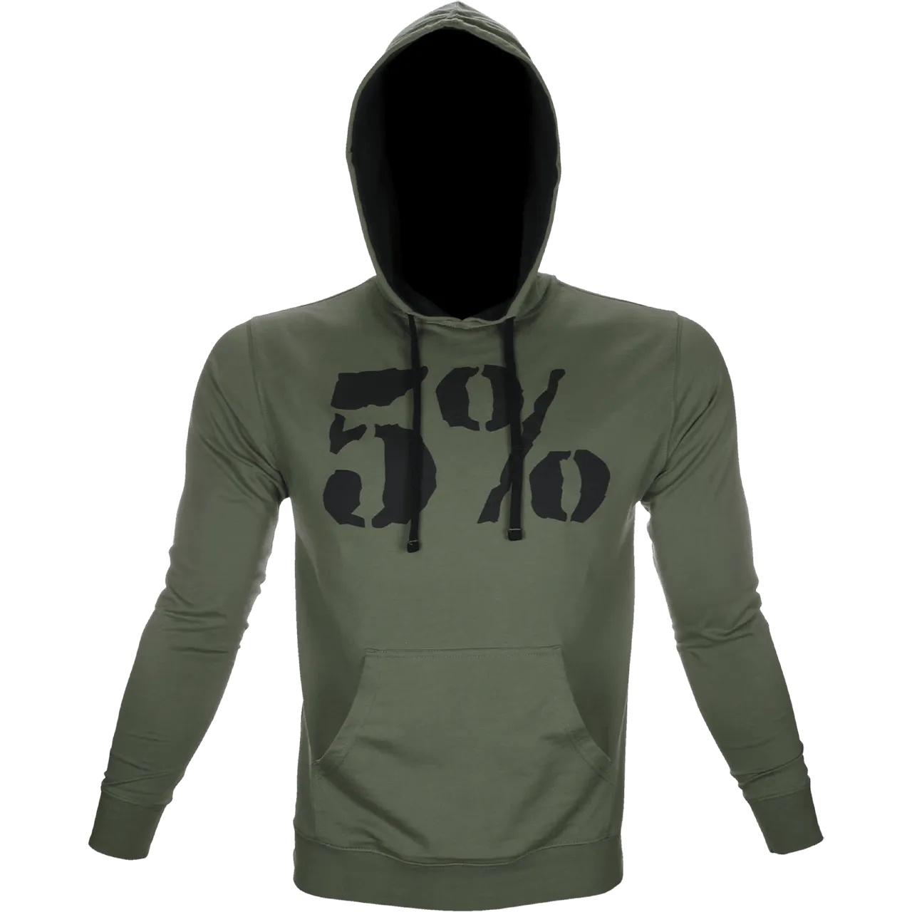 5% Military Green Pullover Hoodie