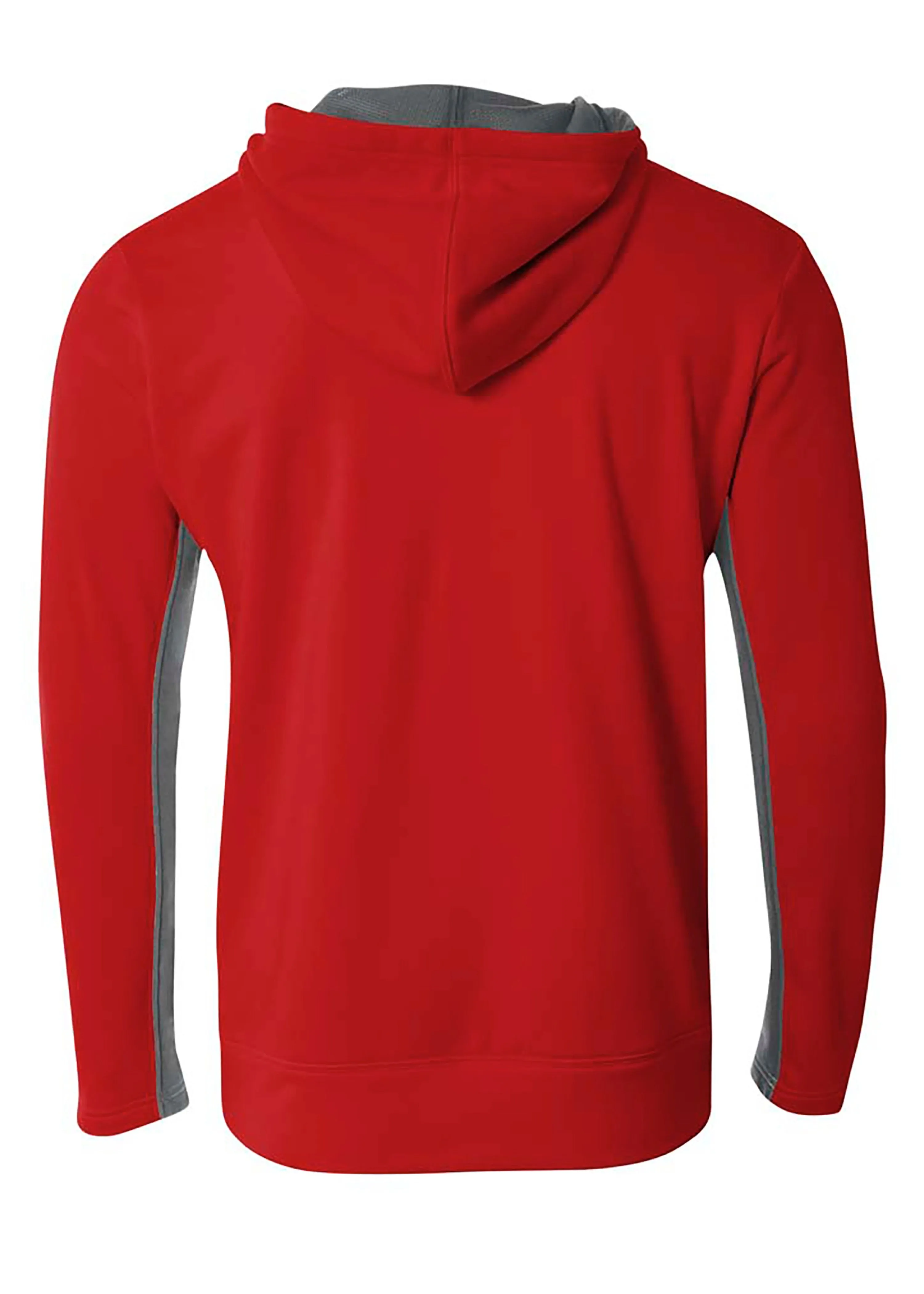 A4 Mens Full Zip Color Block Fleece Hoodie