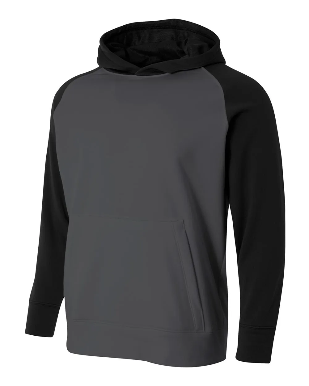 A4 Youth Color Block Tech Fleece Hoodie