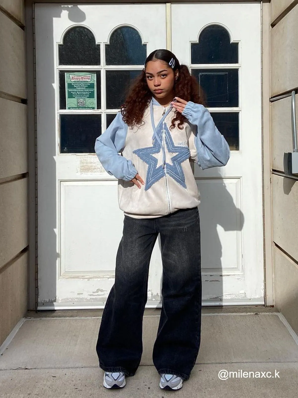 Aelfric Eden Suede Star Patchwork Zip Up Hoodie