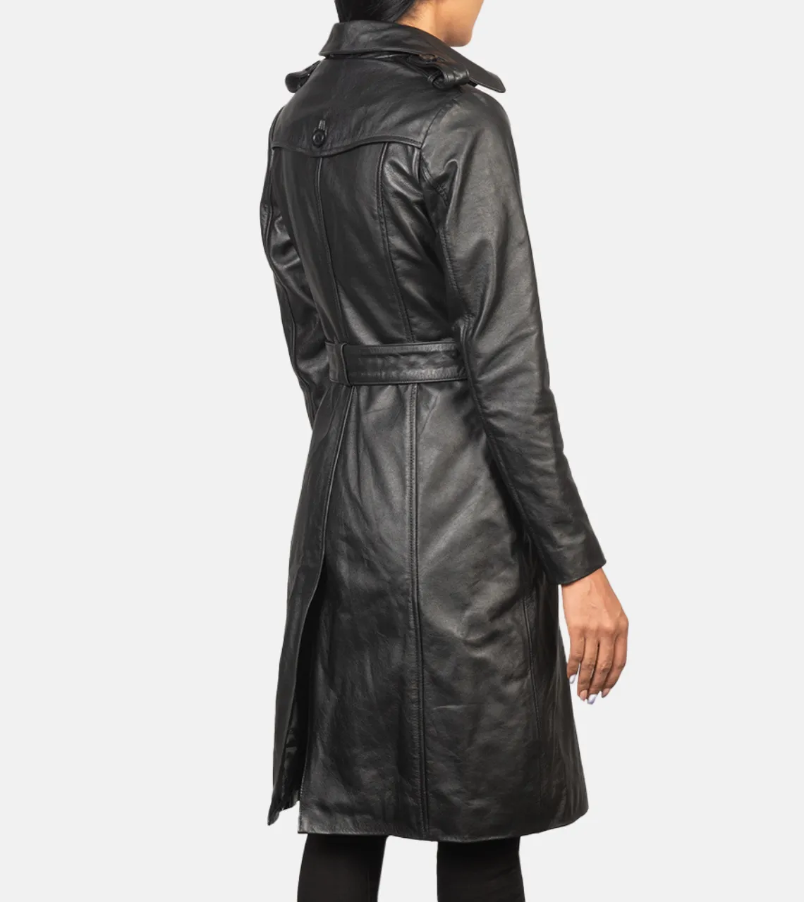 Alice Double Breasted Women's Leather Coat