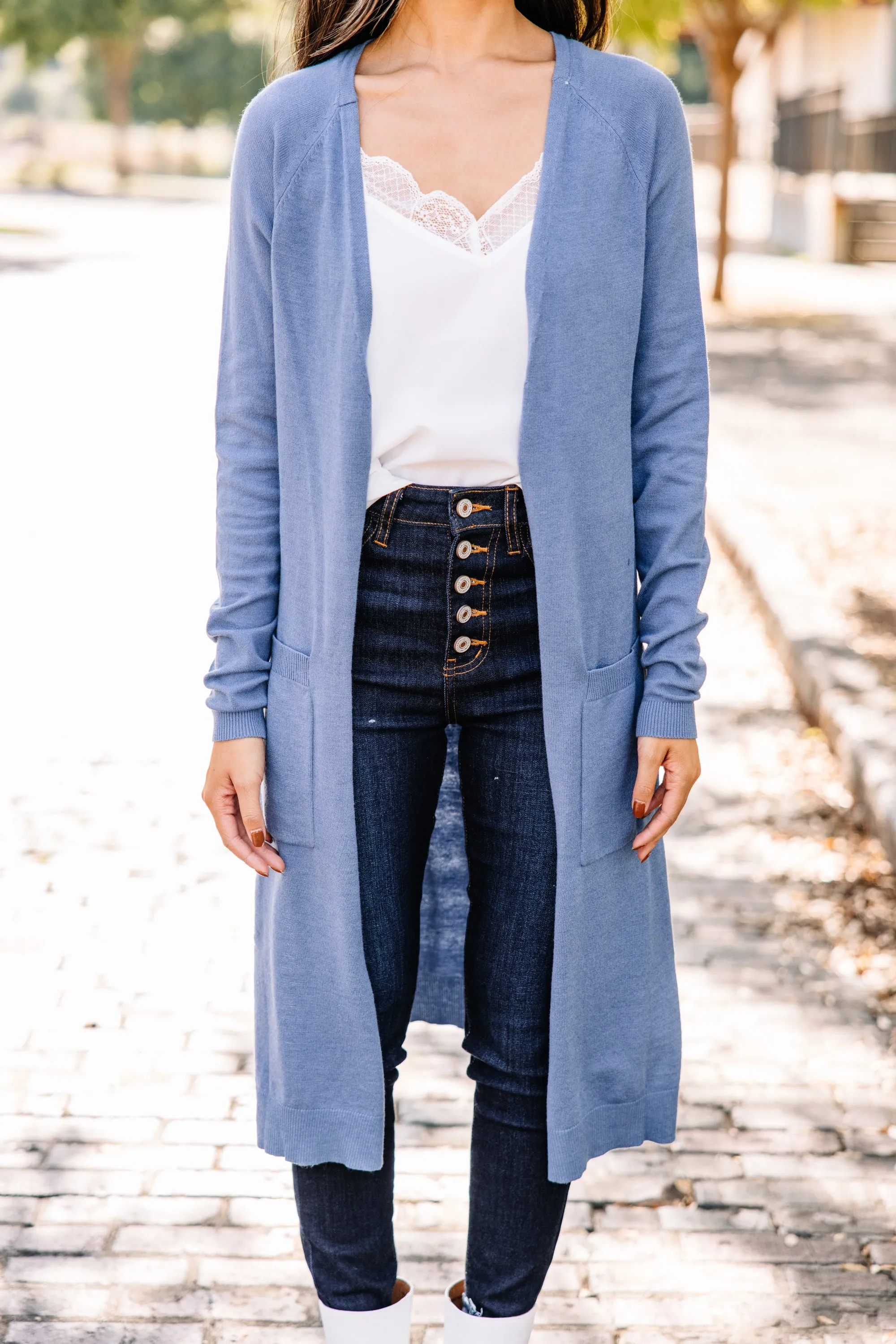 All Class Blue Stone Cardigan