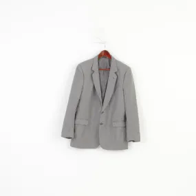 Anderson of London Men 42 Blazer Grey Wool Breasted Vintage Jacket