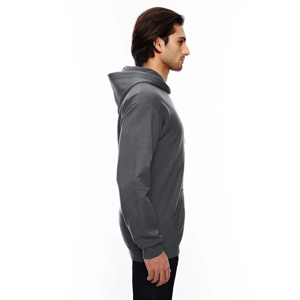 Anvil Men's Charcoal Pullover Hooded Fleece Sweatshirt