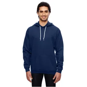 Anvil Men's Navy Pullover Hooded Fleece Sweatshirt