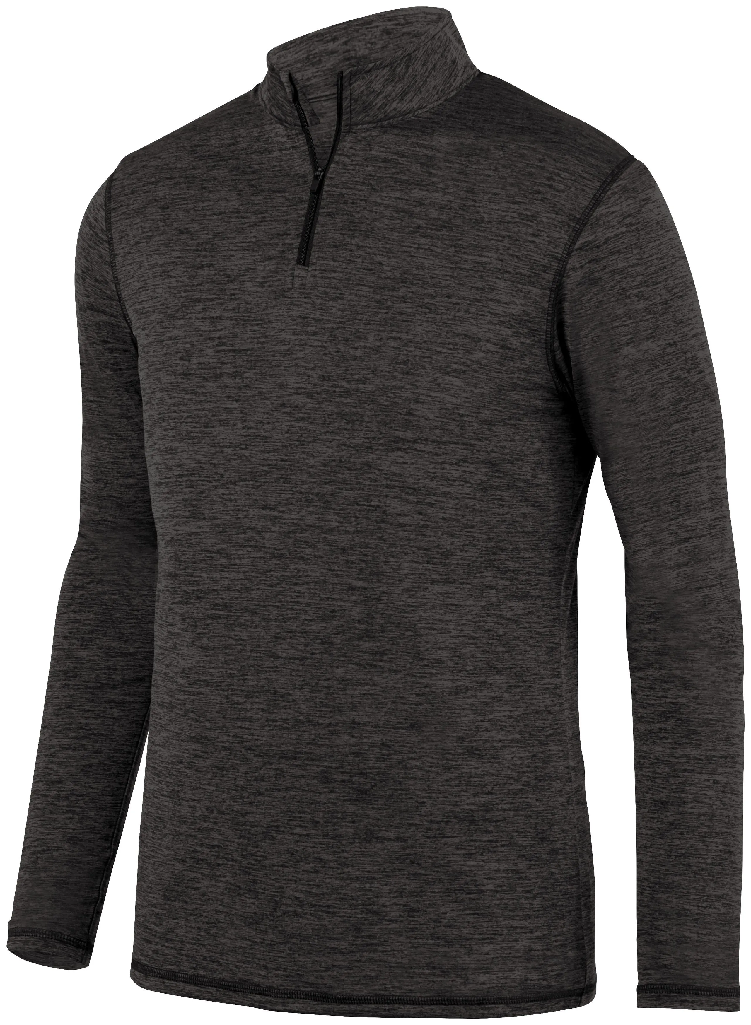 Augusta Men's Intensify Black Heather 1/4 Zip Pullover