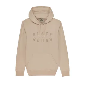 Black Hound Hoodie Suede Effect Logo