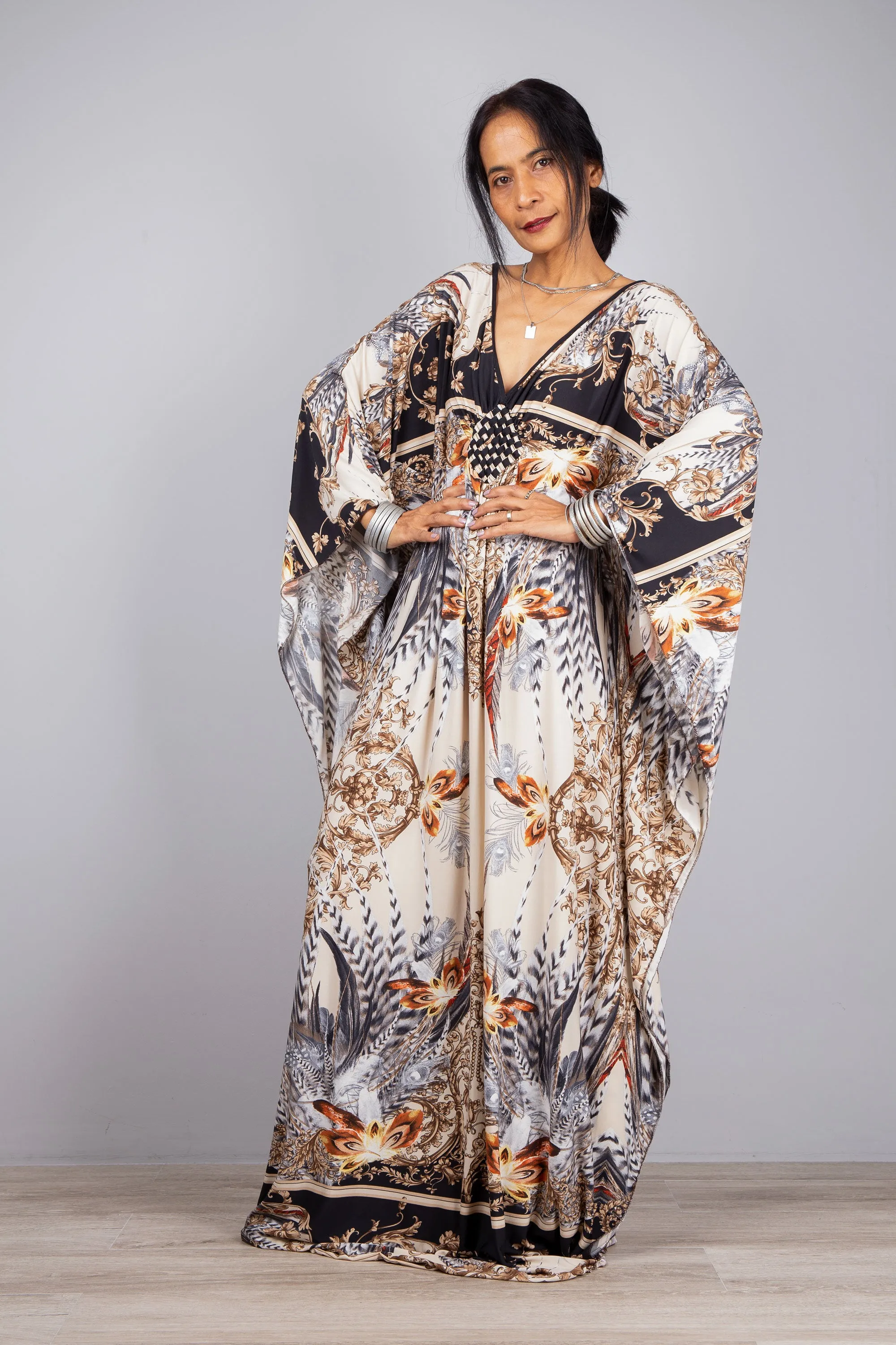 Boho chic kaftan dress