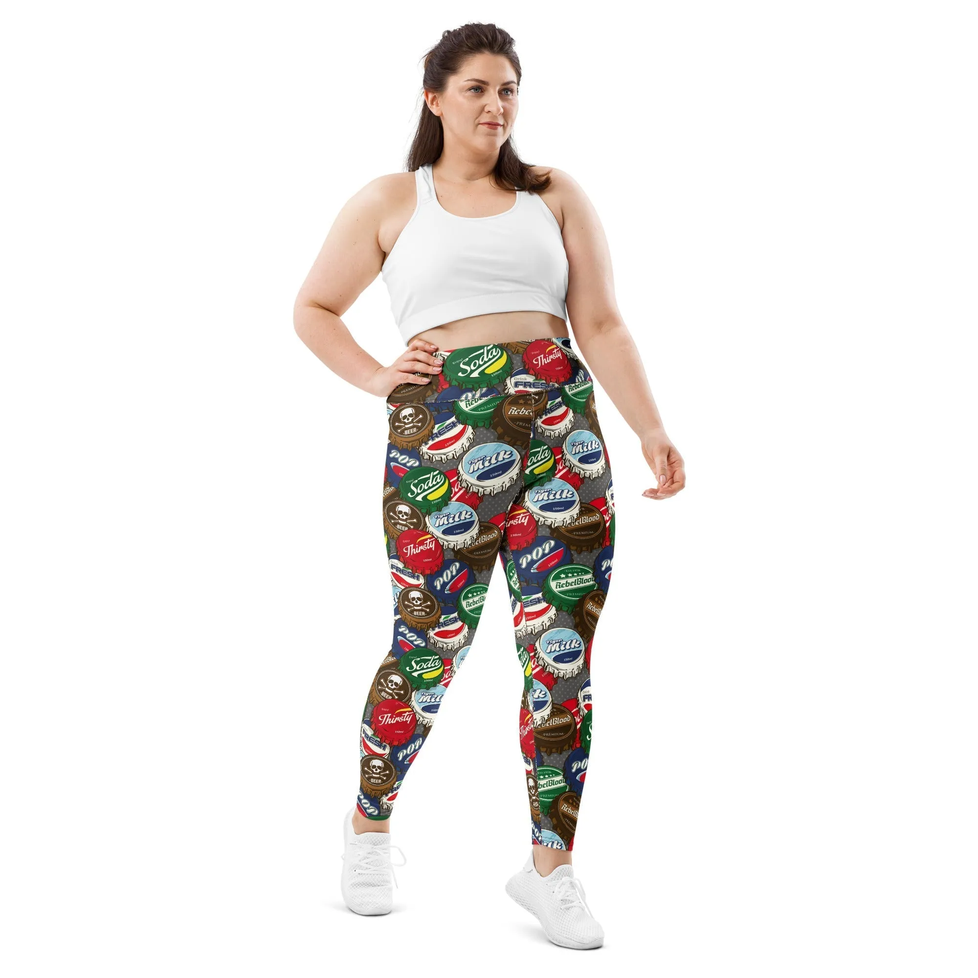 Bottle Caps Plus Size Leggings