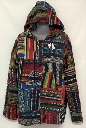 Brushed Cotton Patchwork Hoodie