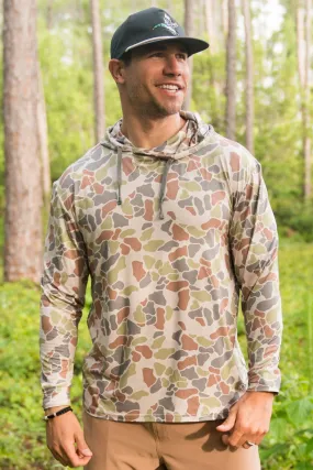 Burlebo Men's Performance Hoodie Driftwood Camo