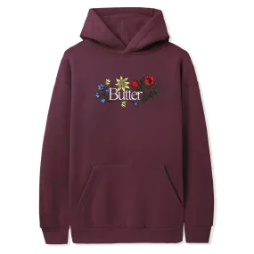 Butter Goods - Floral Embroidered Hoodie Wine