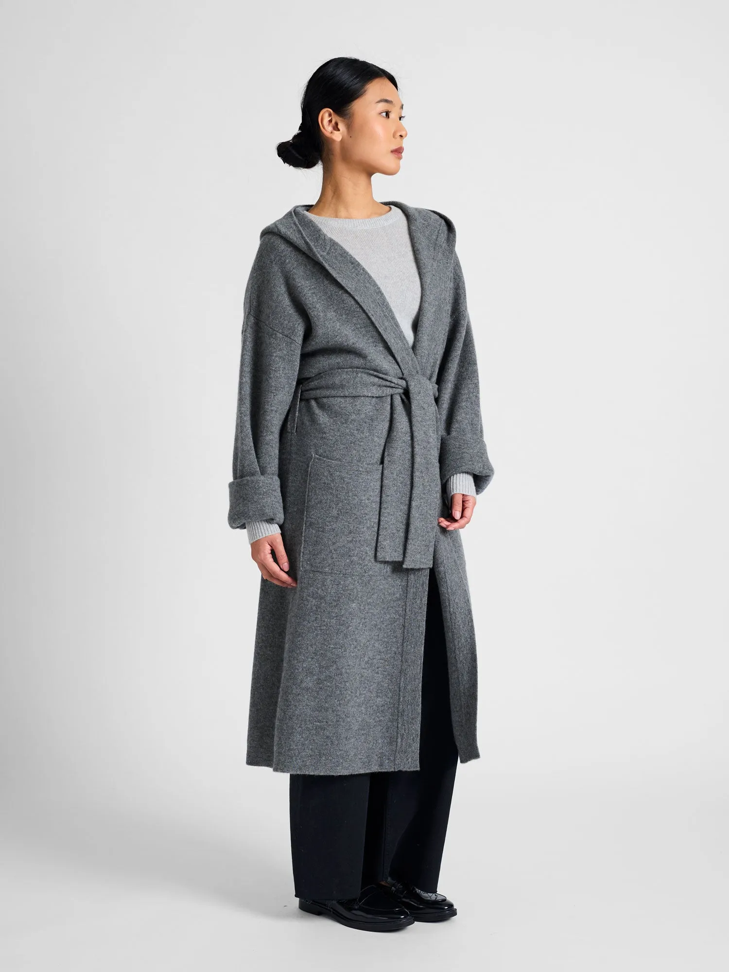 Cashmere coat "Nora" - dark grey