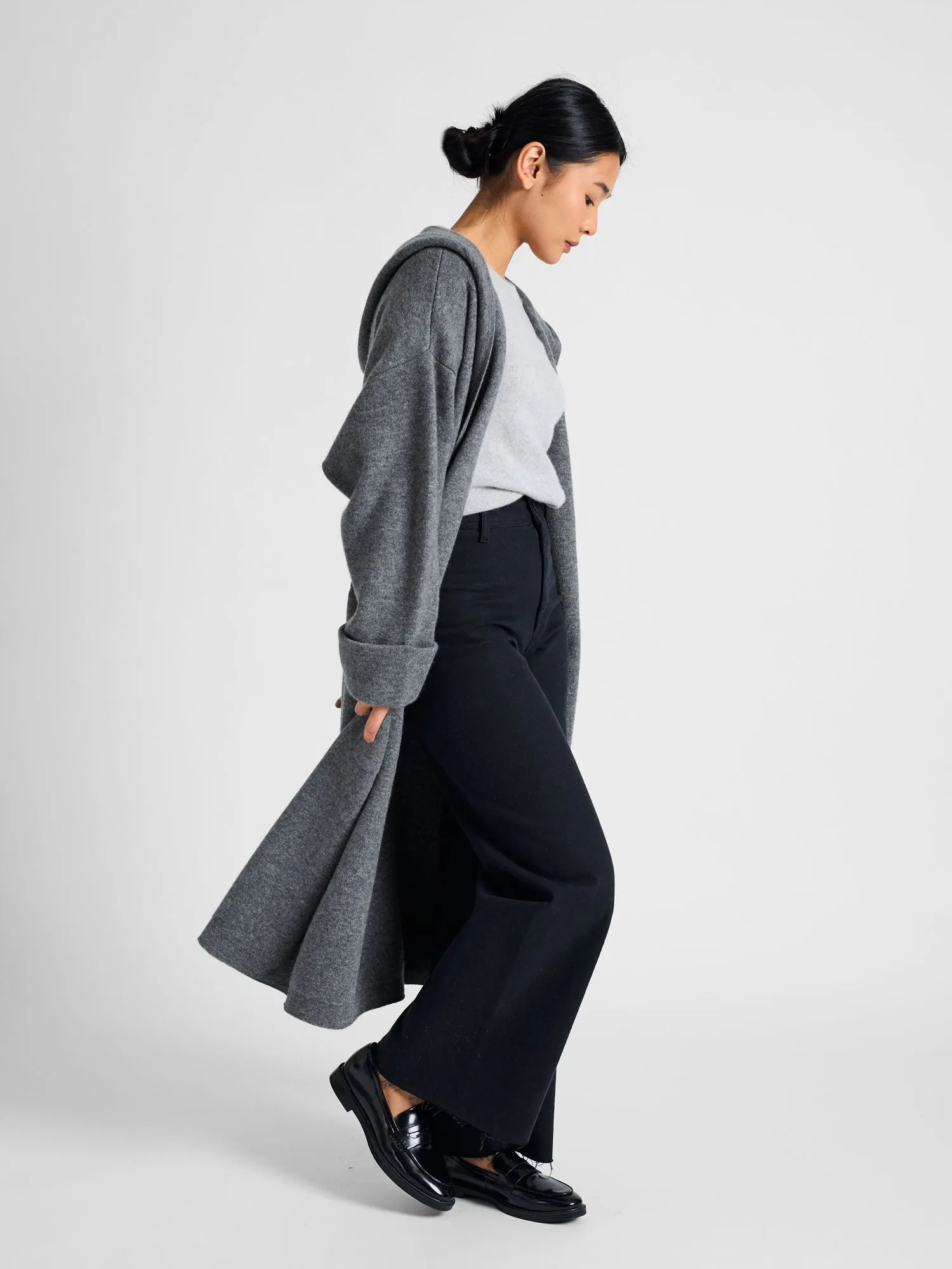 Cashmere coat "Nora" - dark grey