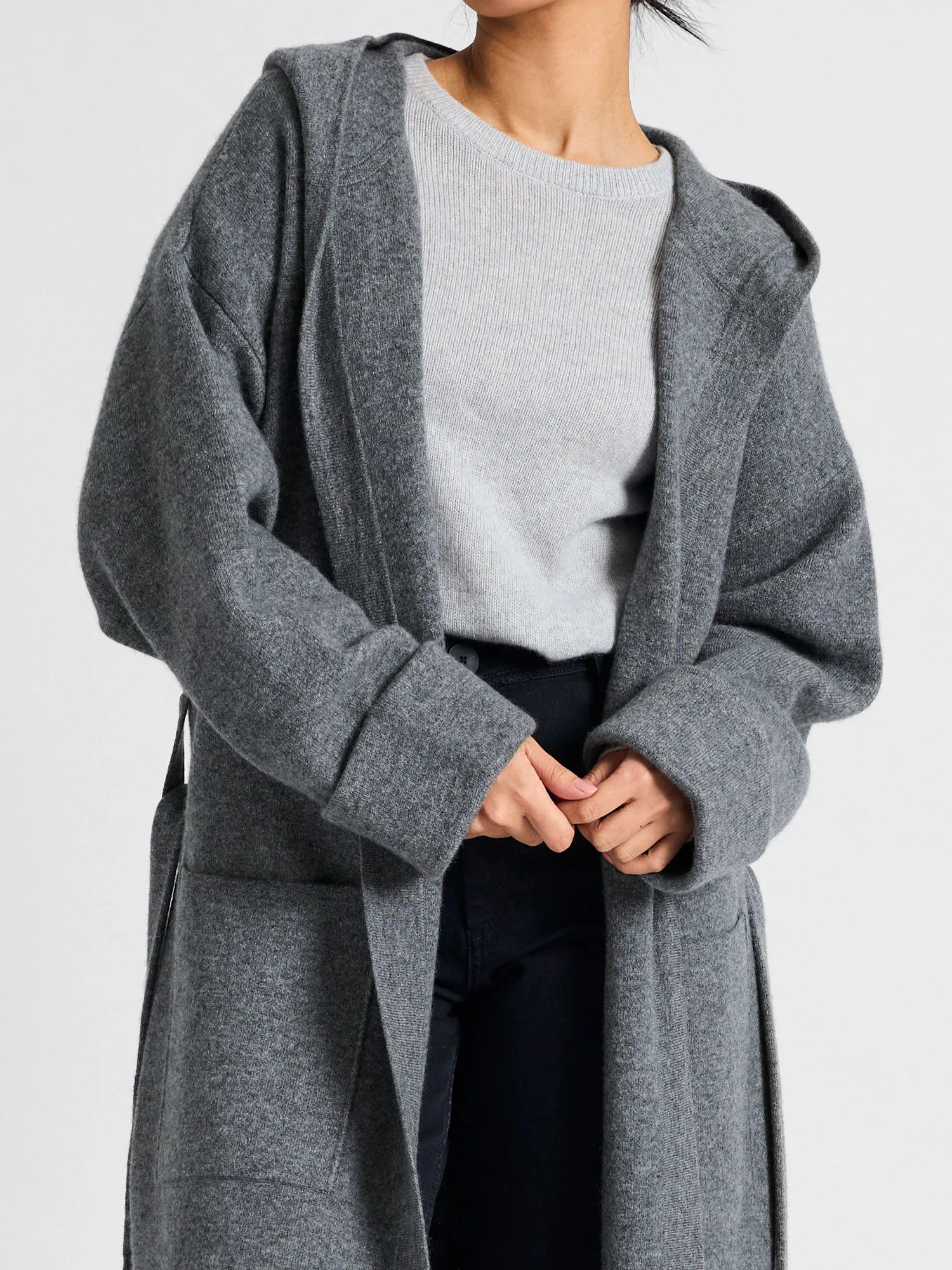 Cashmere coat "Nora" - dark grey