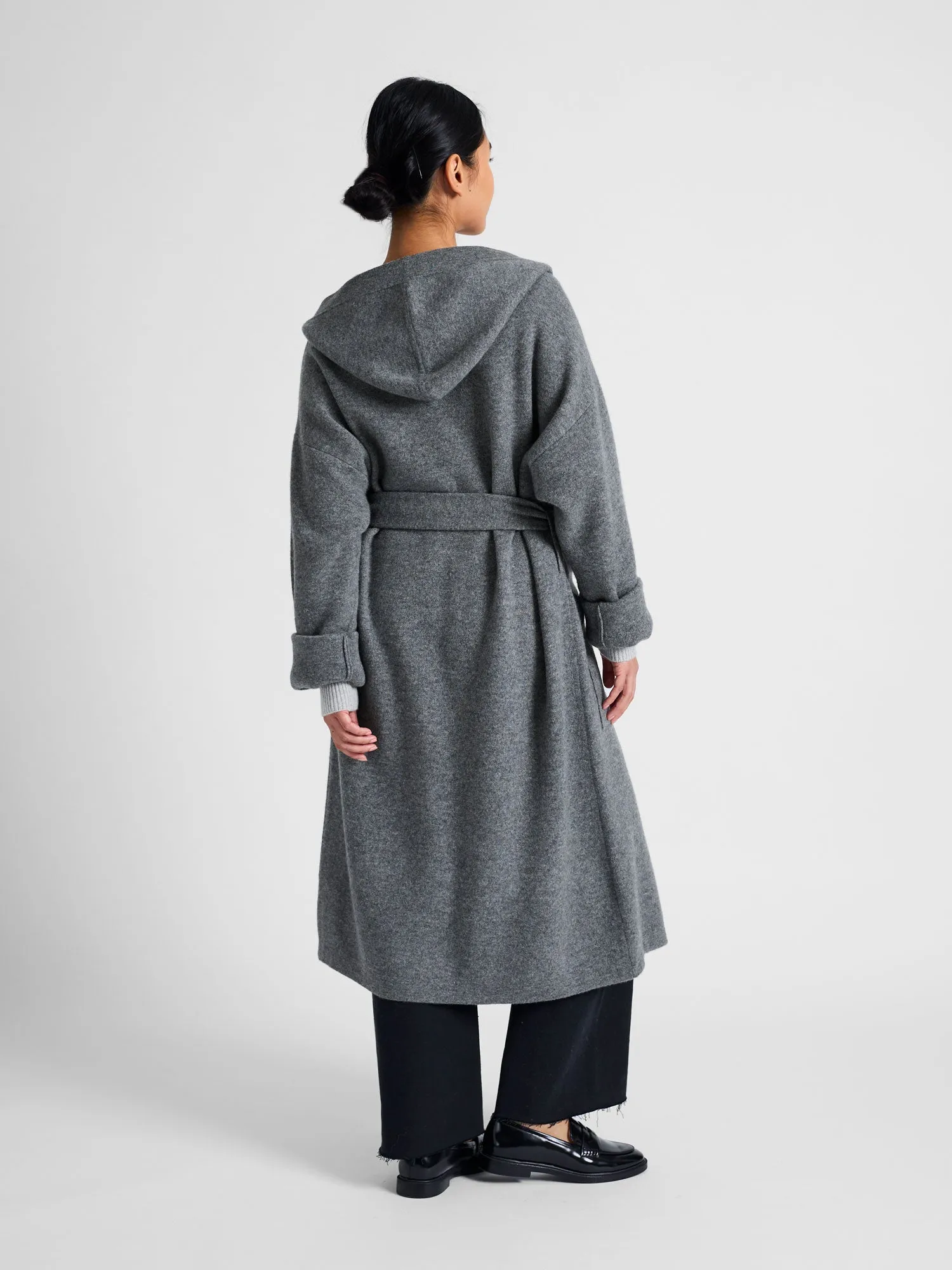 Cashmere coat "Nora" - dark grey