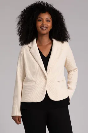 Chenille Cord Classic Blazer | Antique White