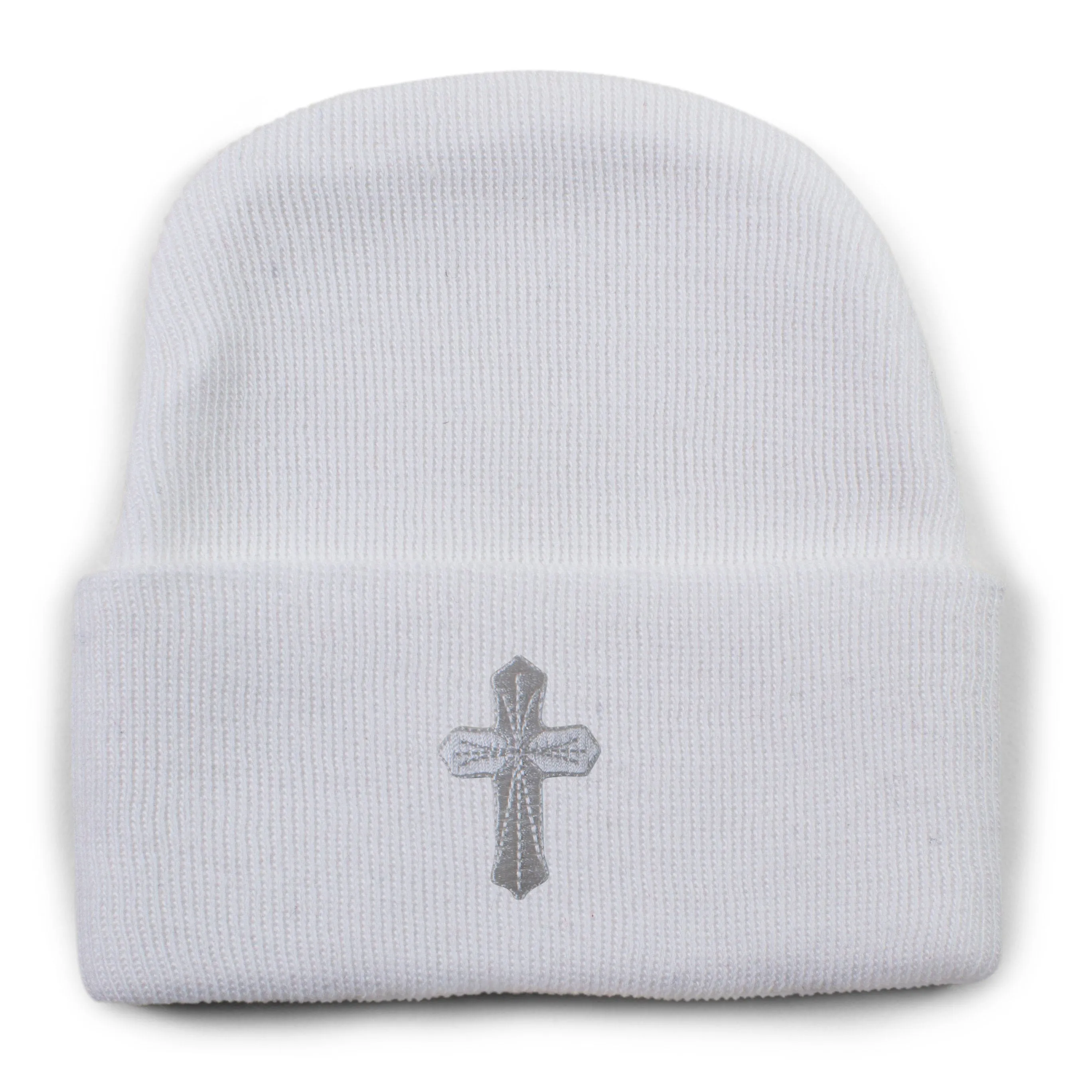 Christening Newborn Knit Cap