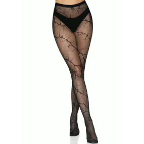 Cracked Fishnet Tights Black - Leg Avenue