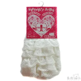 Cream Frilly Tights (0-24 Months) T24-C