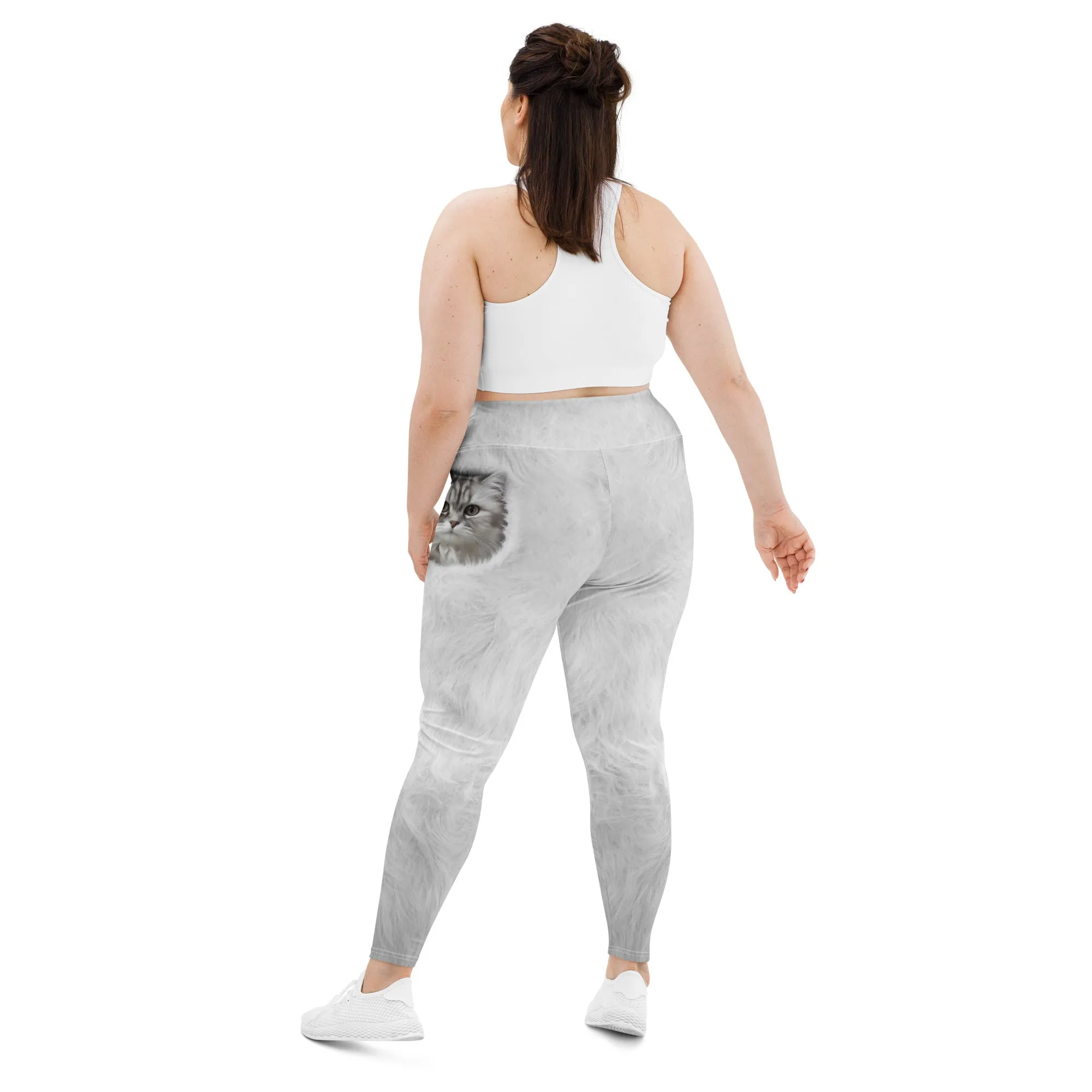 Cute Cozy Cat Plus Size Leggings