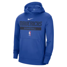 DALLAS MAVERICKS NIKE PRACTICE SPOTLIGHT ROYAL PULLOVER HOODIE