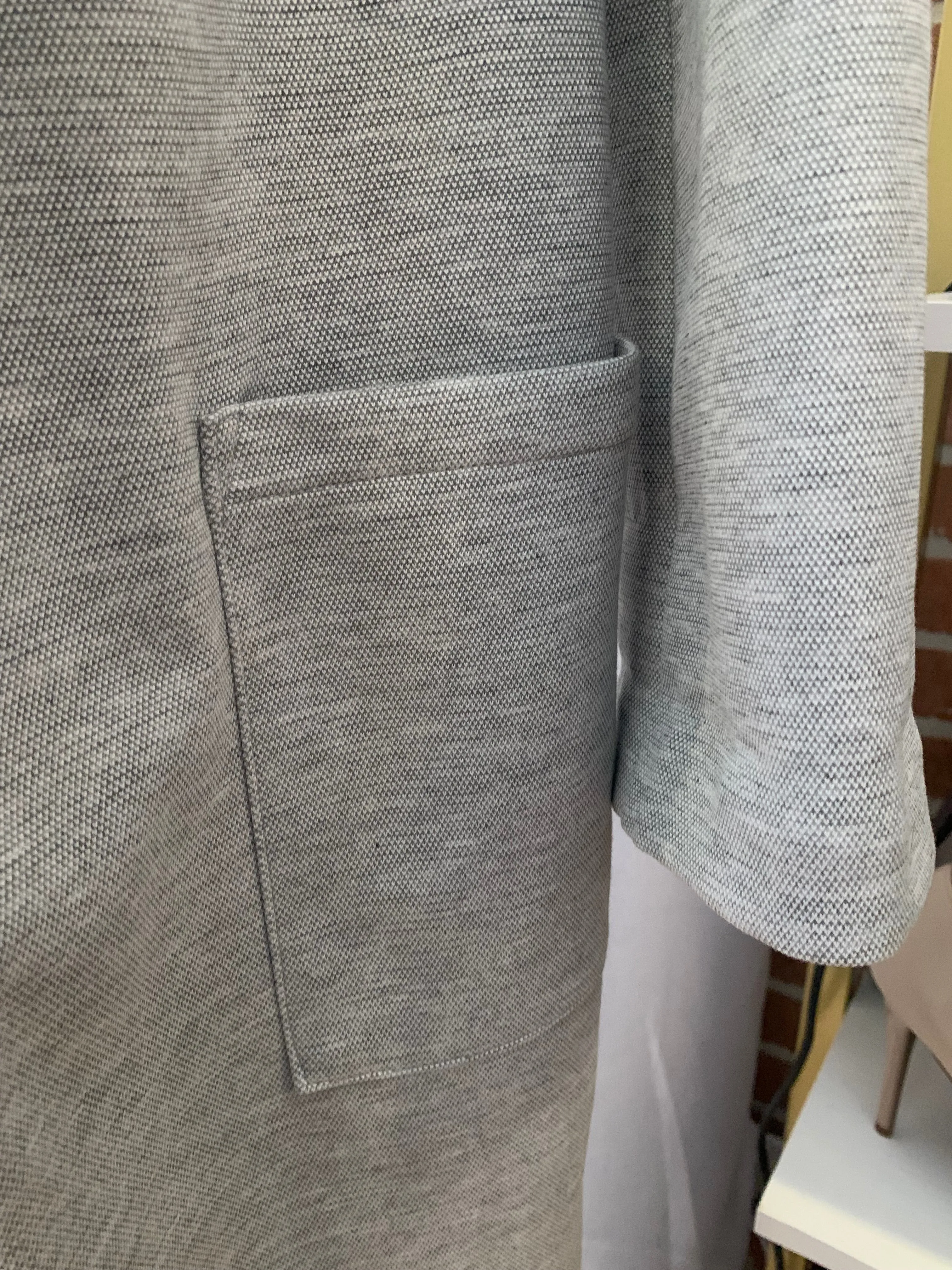 Dex Long Grey Blazer Style Jacket Size Medium