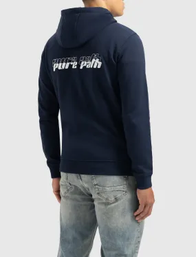 Dimensional Script Hoodie | Navy