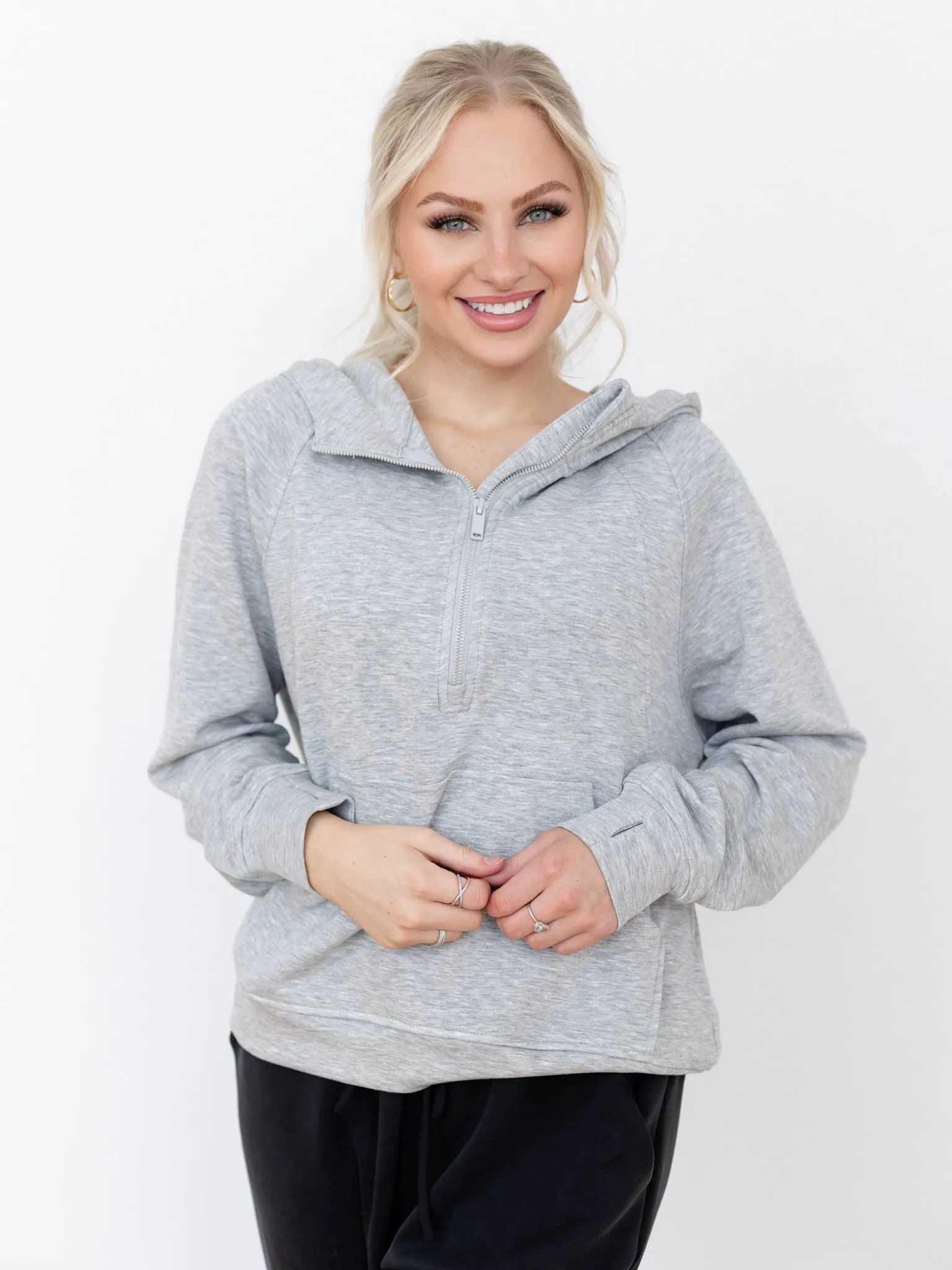 DoubleLUXE Quarter Zip Hoodie Jacket