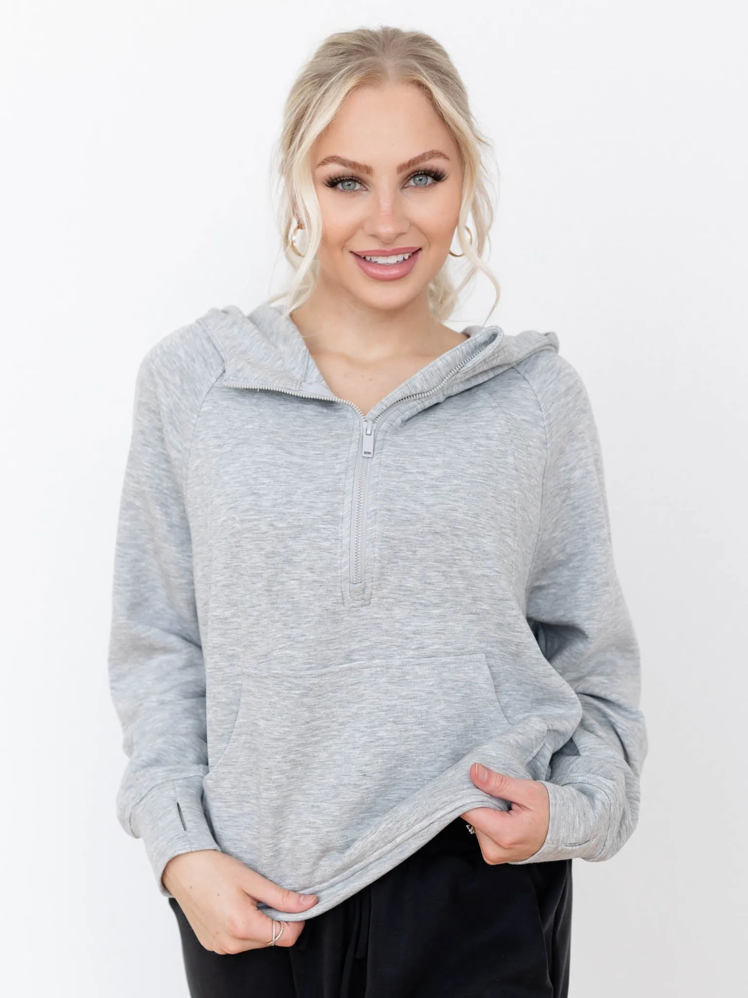 DoubleLUXE Quarter Zip Hoodie Jacket