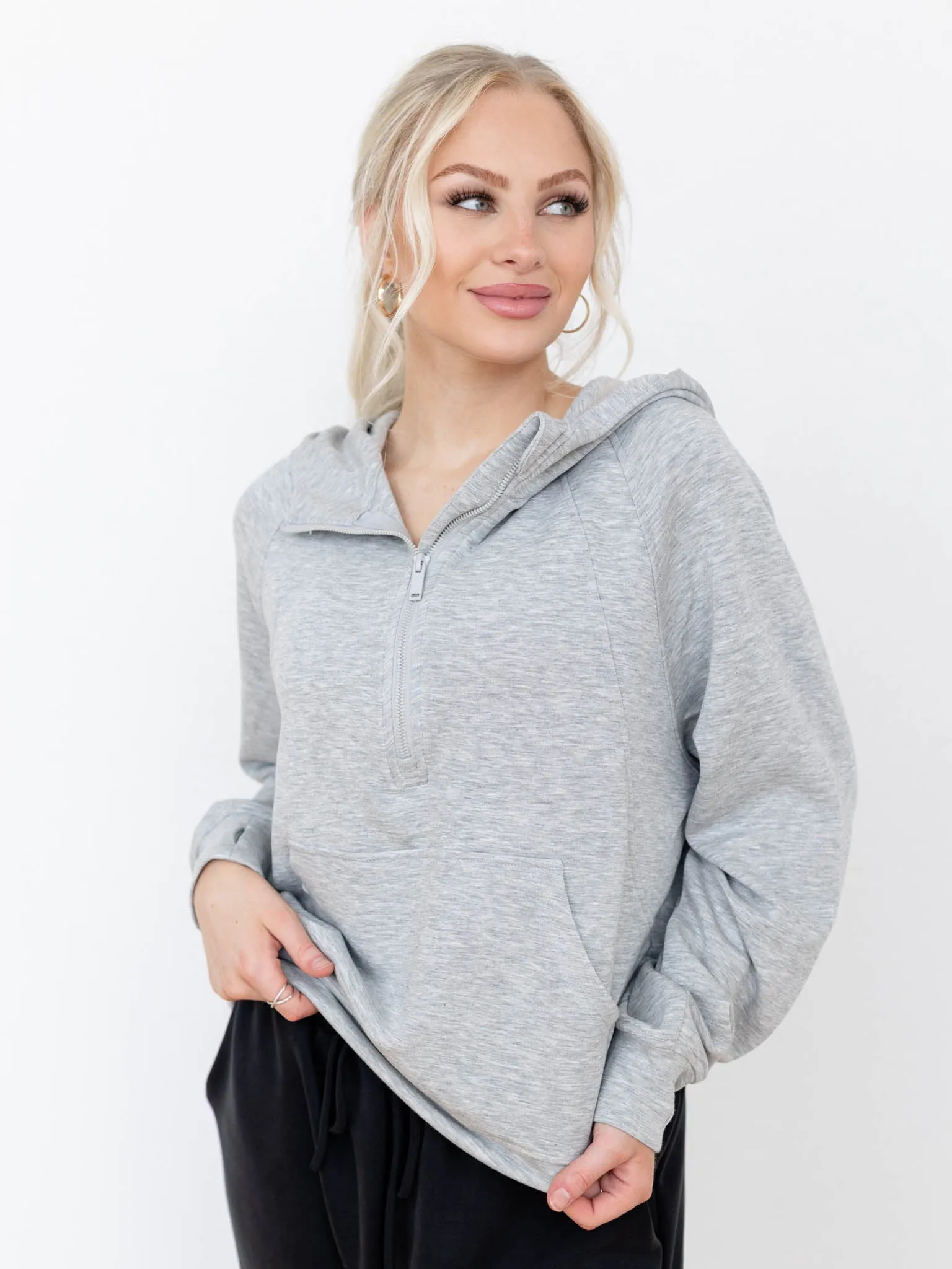 DoubleLUXE Quarter Zip Hoodie Jacket