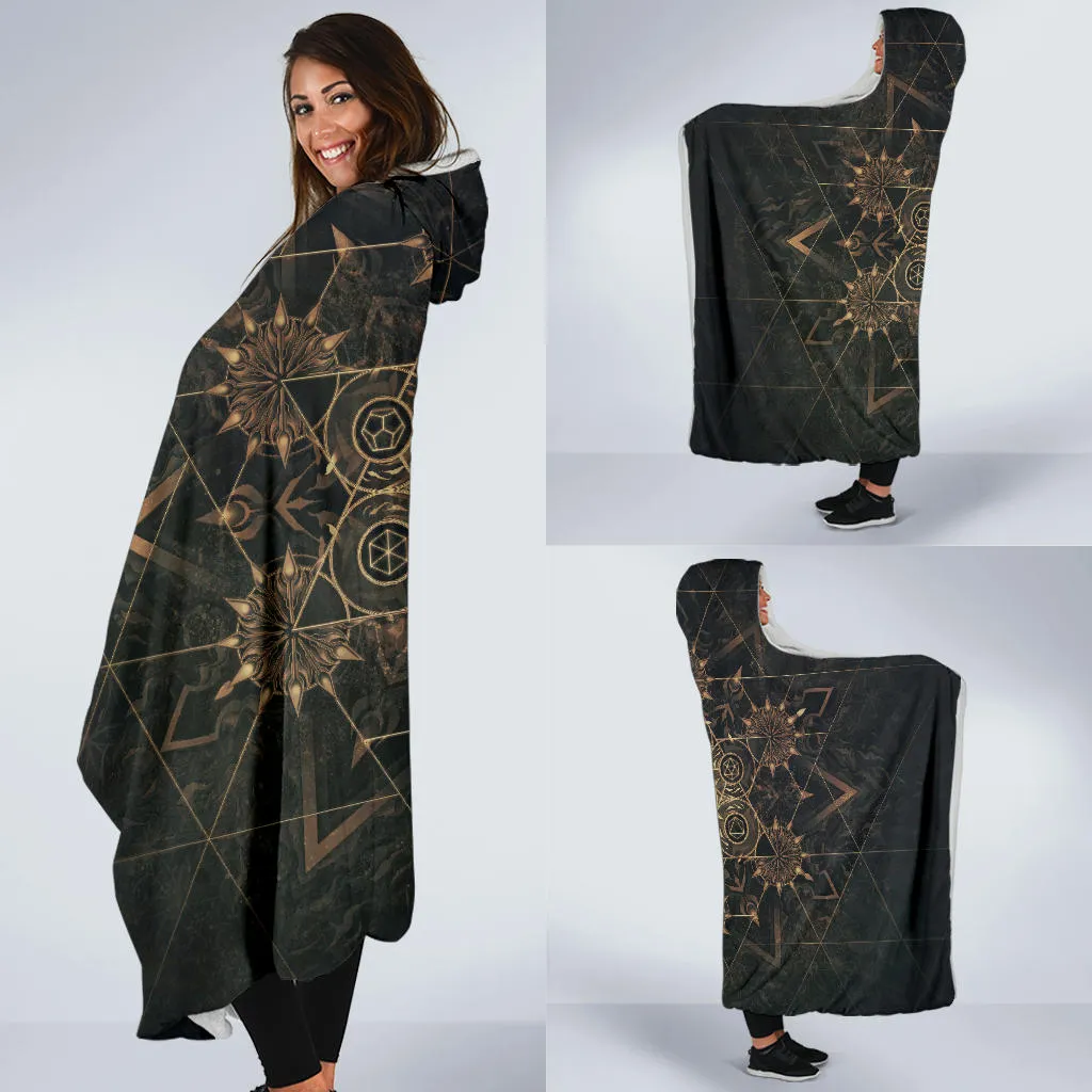 Elements of Sacred Geometry - Earth | Hooded Blanket | Mandalazed