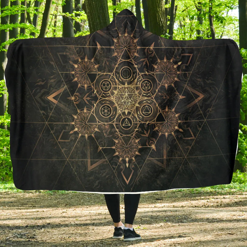 Elements of Sacred Geometry - Earth | Hooded Blanket | Mandalazed