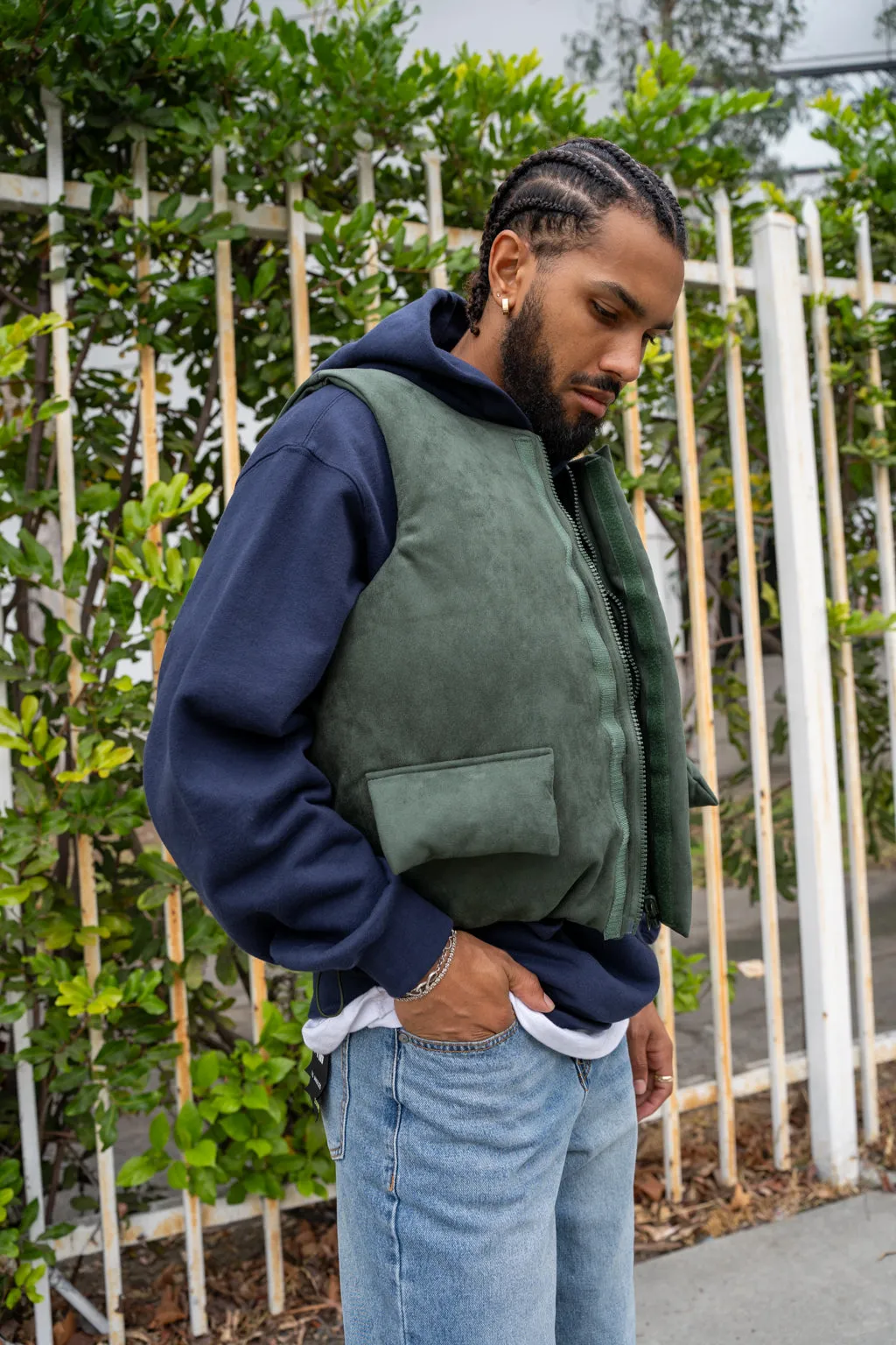 EPTM SUEDE BUBBLE VEST-HUNTER GREEN