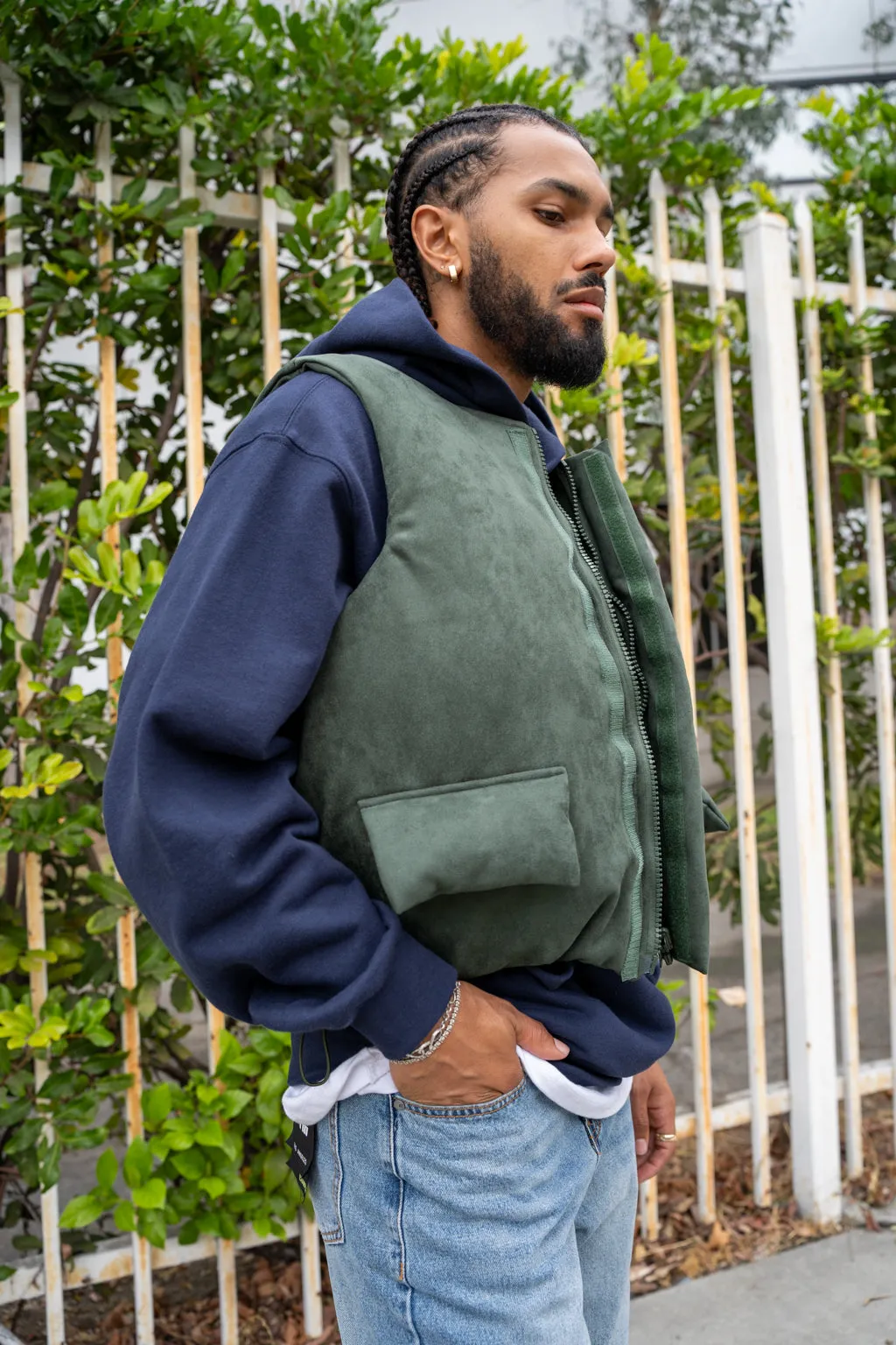 EPTM SUEDE BUBBLE VEST-HUNTER GREEN