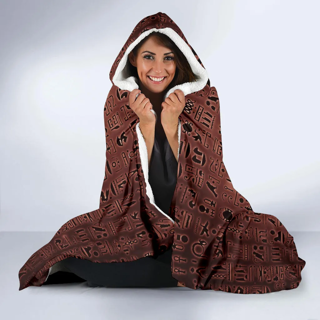 Eye of Horus Hieroglyphs | Hooded Blanket | Mandalazed