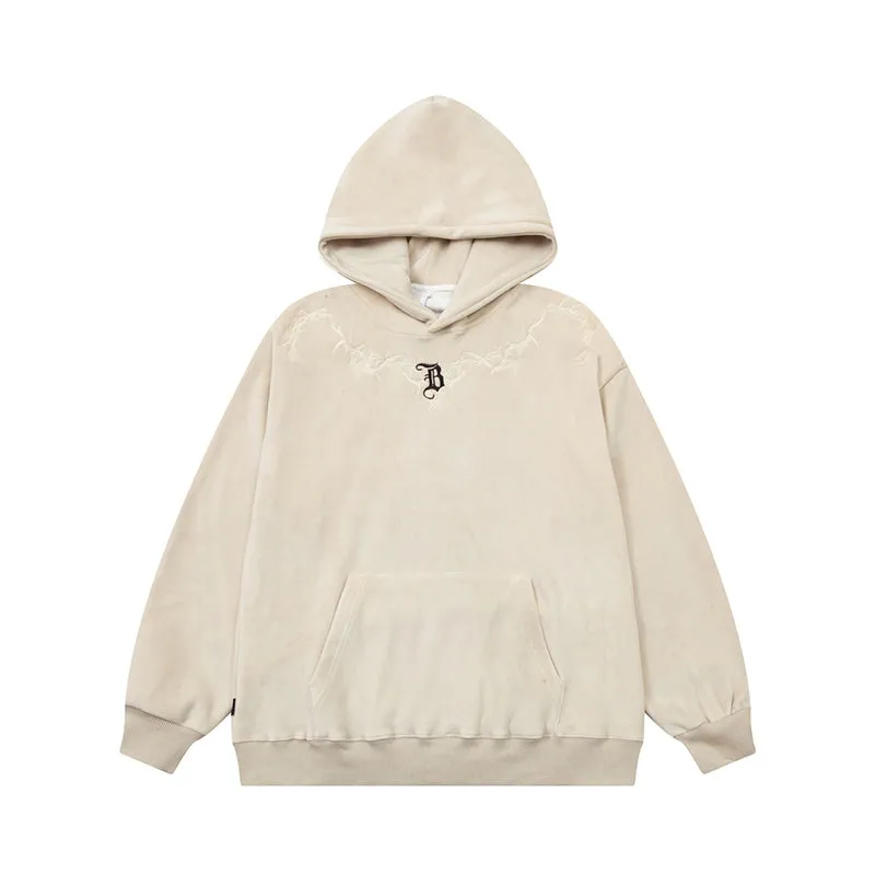 Faire Echo Loose Fit Suede Hoodie