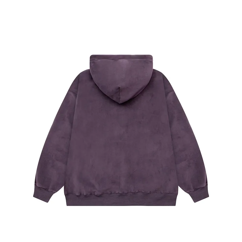 Faire Echo Loose Fit Suede Hoodie