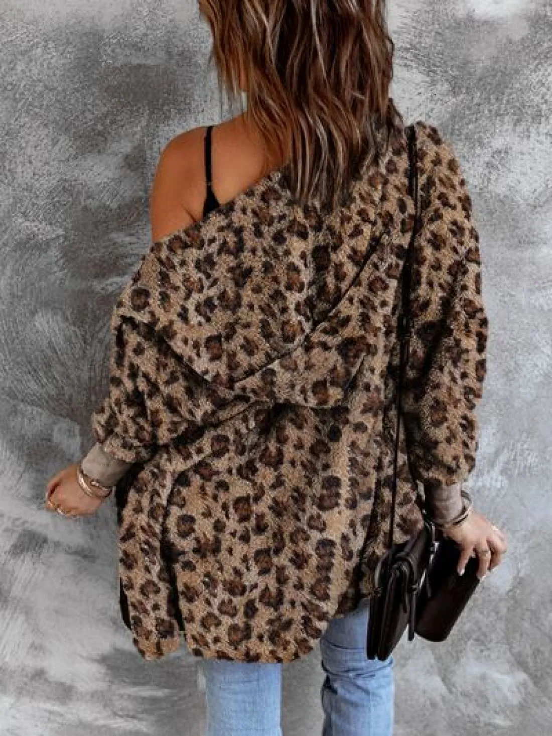 Favorite Fleece Faux Fur Lounge Coat - Leopard