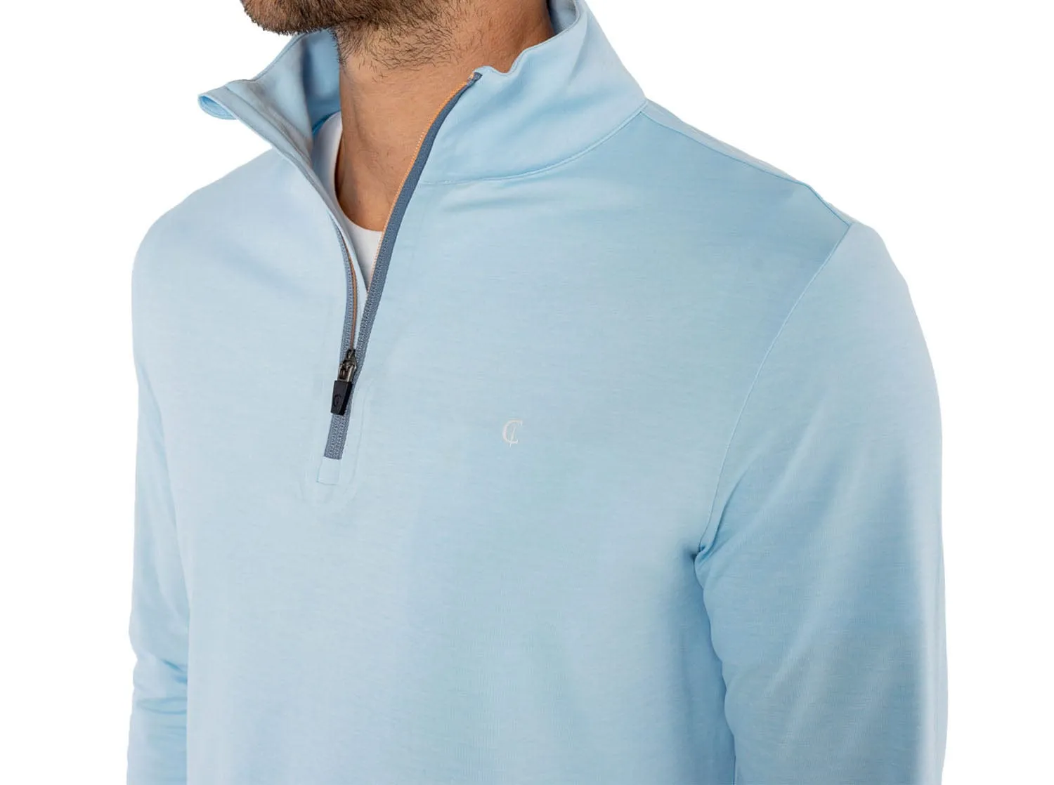 Feather Performance Pullover - Heather Blue