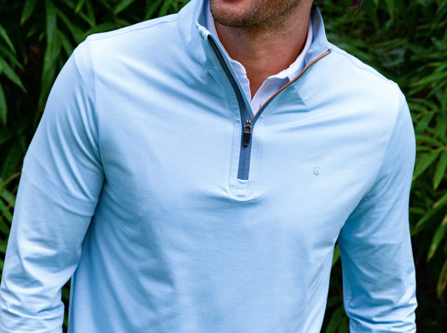 Feather Performance Pullover - Heather Blue