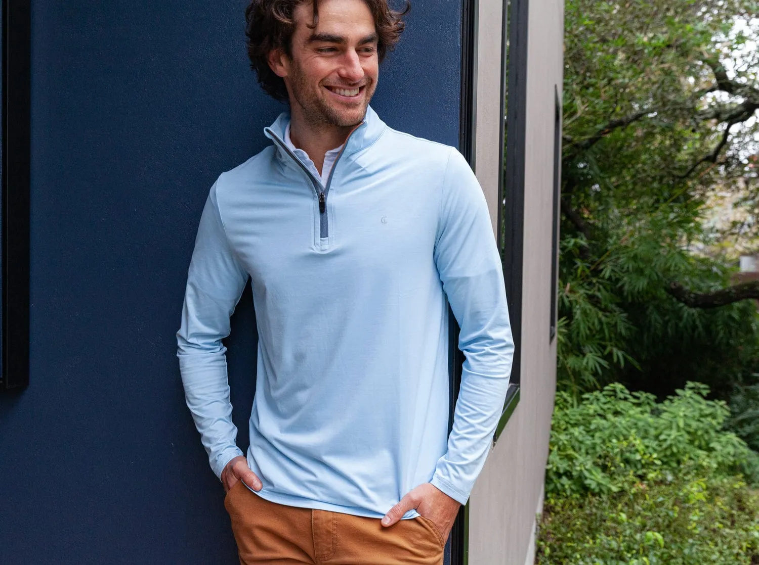 Feather Performance Pullover - Heather Blue