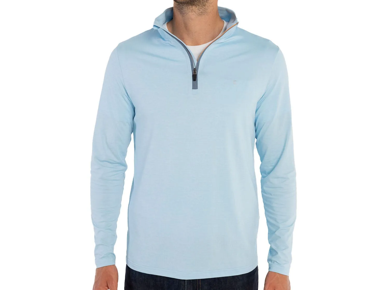 Feather Performance Pullover - Heather Blue