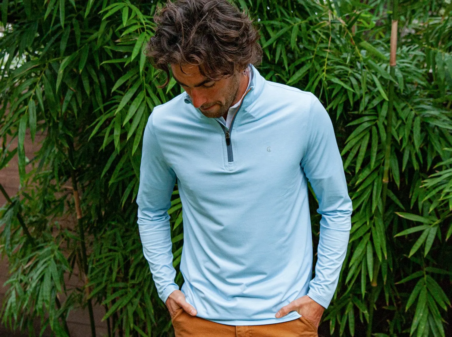 Feather Performance Pullover - Heather Blue