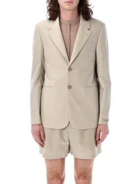 FENDI Men's Single-Breasted Blazer - Sartorial Cut, Jojoba Beige, SS24