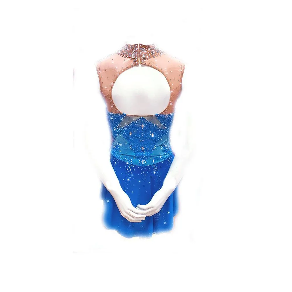 Figure Skating Dress Turquoise 100's of Crystals