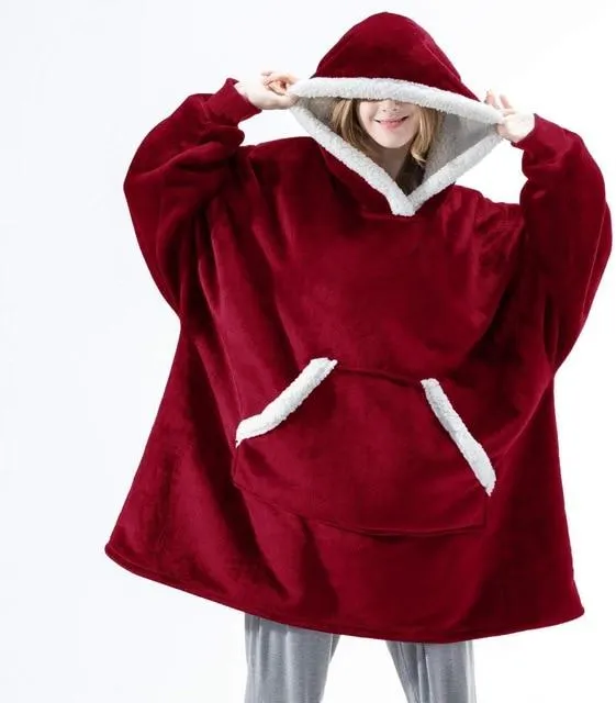 'Fluffie' Giant Hoodie with Sherpa Lining